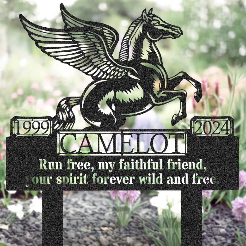 Custom Horse Grave Marker Memorial v3