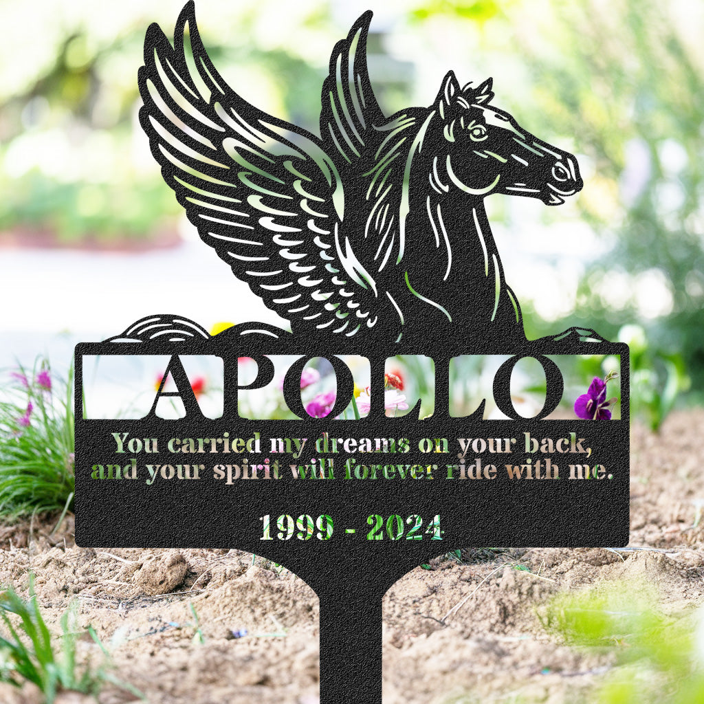 Custom Horse Grave Marker Memorial v2