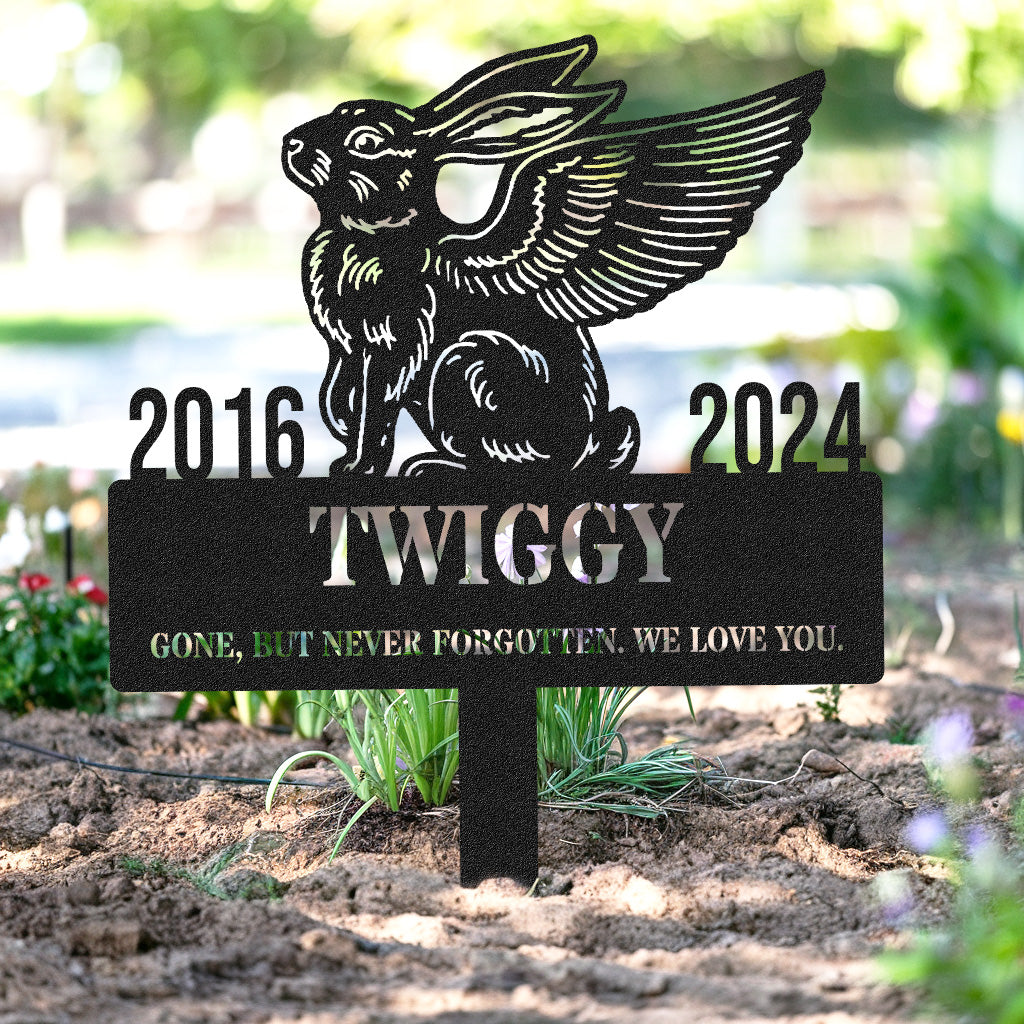 Personalized Rabbit Grave Marker