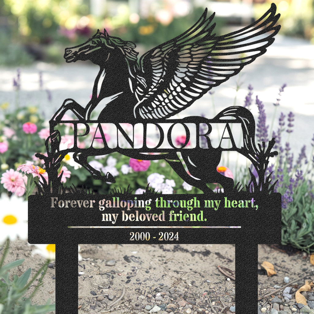 Custom Horse Memorial Grave Marker