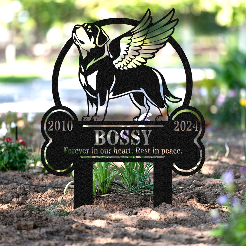 Personalized Rottweiler Grave Marker