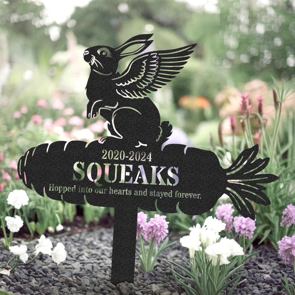 Personalized Bunny Grave Marker