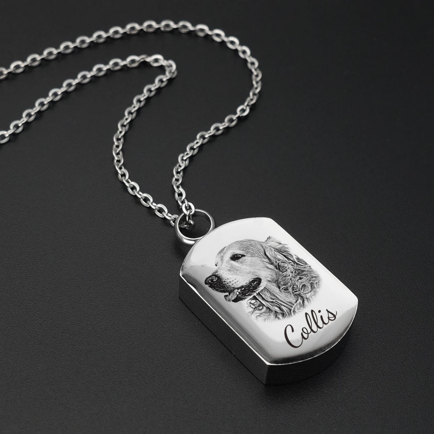 Personalized Dog Ashes Jewelry With Name